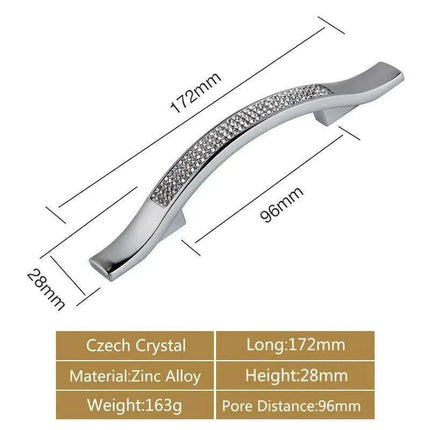 Luxurious Gold and Crystal Cabinet Pulls - Exquisite Design and Lasting Quality..