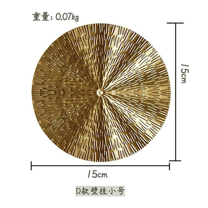 Luxurious Golden Aura Metal Wall Art for Chic Home Decor - Très Elite
