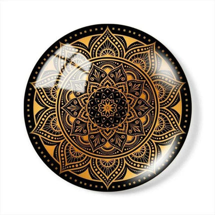 Luxurious Golden Glass Cabochon Set - 10 Pieces for Stunning Jewelry Creations - Très Elite