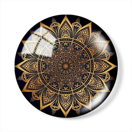 Luxurious Golden Glass Cabochon Set - 10 Pieces for Stunning Jewelry Creations - Très Elite