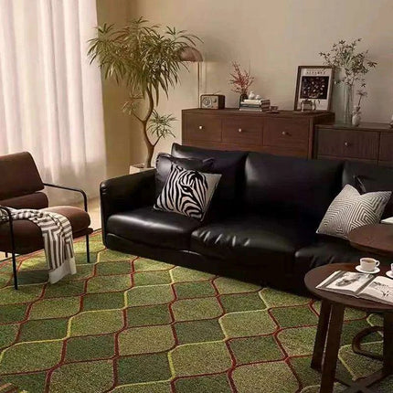 Luxurious Green Tartan Area Rug for Stylish Home Interiors - Très Elite