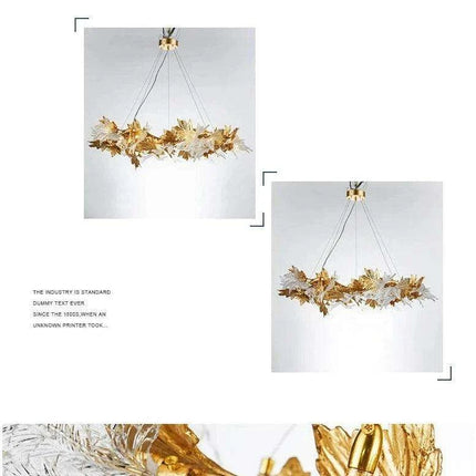 Luxurious Handcrafted Glass Chandelier with Copper Finish- Très Elite- Très Elite