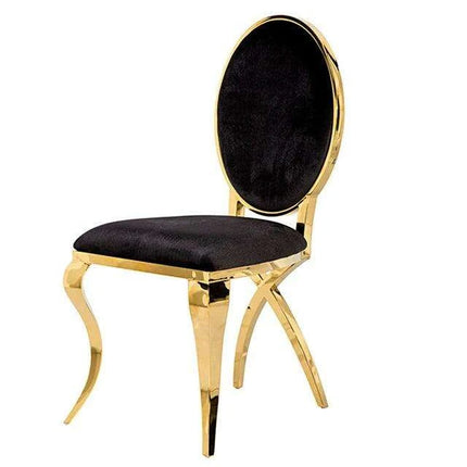 Luxurious Italian Dining Chairs Set of 2 with Stainless Steel Legs and Customized Style..