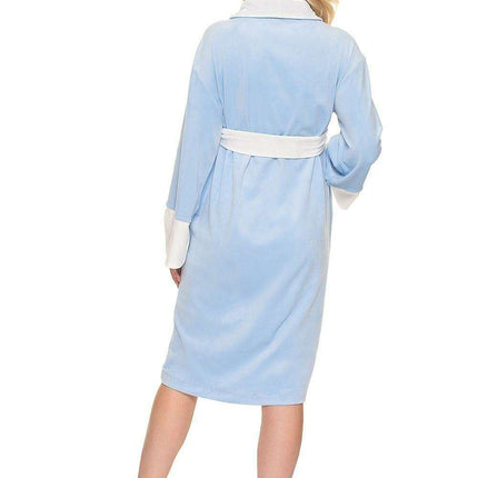 Luxurious Long Sleeve Velour Bathrobe with Adjustable Belt - Très Elite