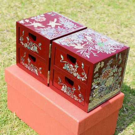 Luxurious Mother of Pearl Jewelry Organizer with Four Drawer Compartments – A Thoughtful Gift for Loved Ones - Très Elite