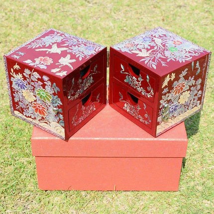 Luxurious Mother of Pearl Jewelry Organizer with Four Drawer Compartments – A Thoughtful Gift for Loved Ones - Très Elite