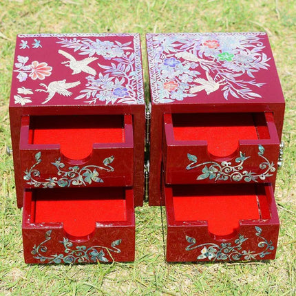 Luxurious Mother of Pearl Jewelry Organizer with Four Drawer Compartments – A Thoughtful Gift for Loved Ones - Très Elite