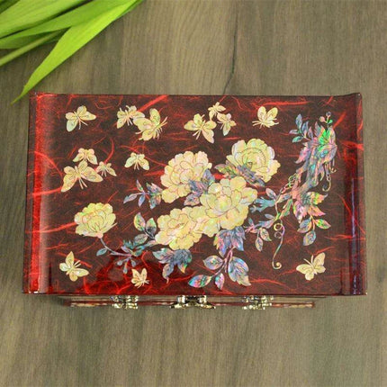 Luxurious Mother of Pearl Jewelry Storage Box with Velvet Lining and Elegant Multi-Drawer Design - Très Elite