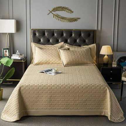 Luxurious Multi-Functional Plaid Bedspread - Elegant Euro-Style Quilted Coverlet for All Season Comfort- Très Elite- Très Elite