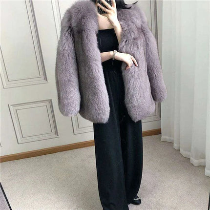 Luxurious Natural Fox Fur Overcoat - Très Elite