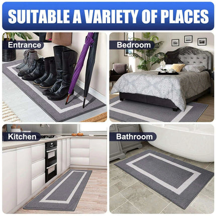 Luxurious Non-Slip Microfiber Welcome Mat: Chic Moisture-Absorbing Rug for Entryways - Très Elite