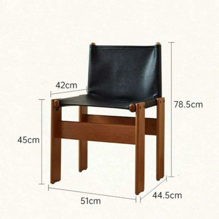 Luxurious Nordic Style Genuine Leather Dining Chair - Elegance Collection..