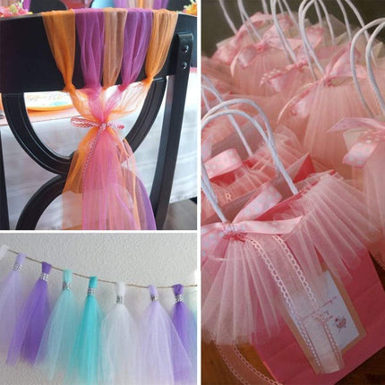 Luxurious Nylon Tulle Mesh Fabric Roll - Ideal for Weddings and Crafts - 6" x 25 Yards - Très Elite