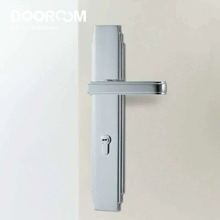 Luxurious PVD Gold and Chrome Double Lever Door Handle Set for Bedrooms and Bathrooms..