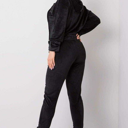 Luxurious Plus Size Velour Lounge Hoodie and Jogger Set - Très Elite