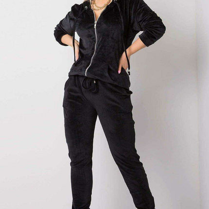Luxurious Plus Size Velour Lounge Hoodie and Jogger Set - Très Elite