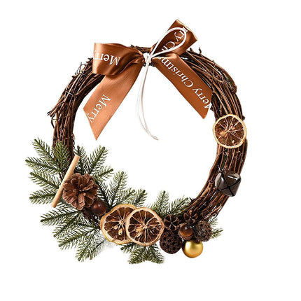 Luxurious Red and Gold Illuminated Christmas Wreath - Chic Holiday Decor for Your Home