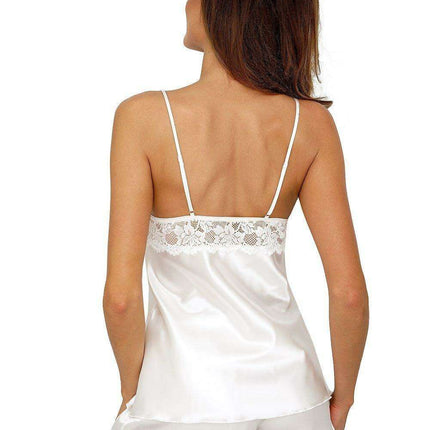Luxurious Satin Lace Cami and Shorts Pajama Set - Très Elite