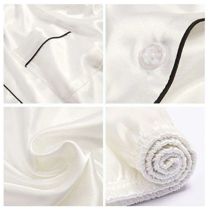Luxurious Silk Satin Summer Loungewear Set - Chic Sleep Ensemble - Très Elite
