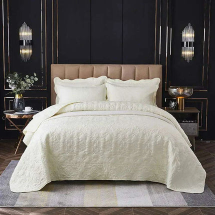 Luxurious Solid Stitch Bedding Ensemble with Pillowcases and Plush Sheets - Très Elite
