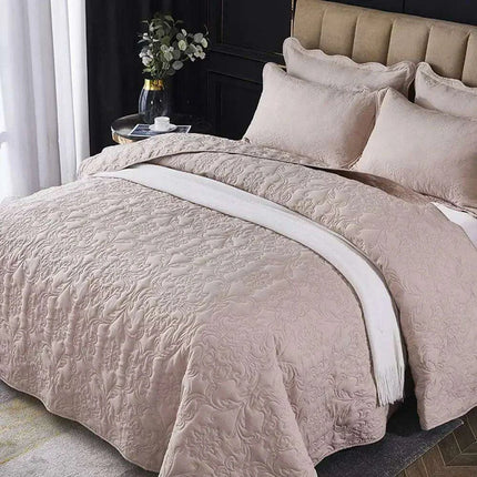 Luxurious Solid Stitch Bedding Ensemble with Pillowcases and Plush Sheets - Très Elite