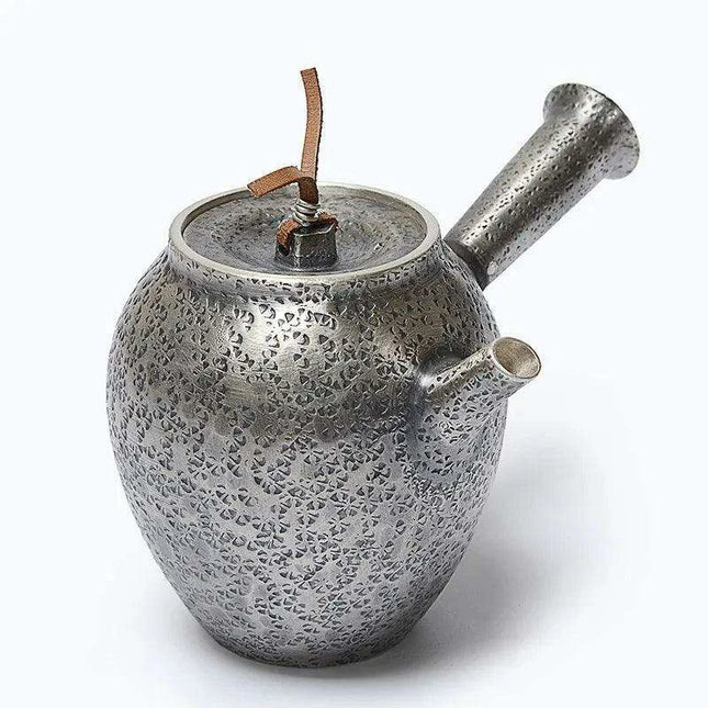 Luxurious Sterling Silver Tea Set with Artistic Cloisonne Accents and Advanced Filtration for an Elevated Tea Experience- Très Elite- Très Elite