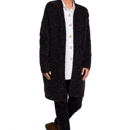 Luxurious Textured Wool Blend Cardigan with Convenient Front Pockets - Très Elite