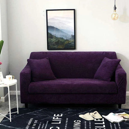 Luxurious Thick Velvet Stretch Sofa Cover - Cozy Elastic Protector for Your Couch - Très Elite