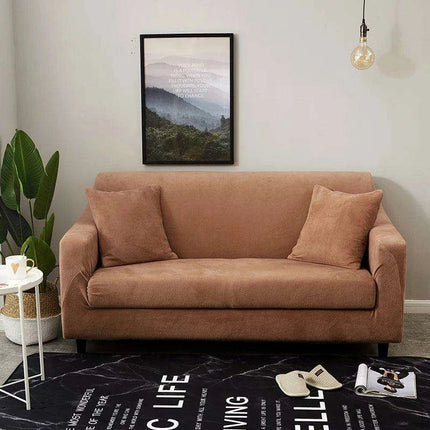 Luxurious Thick Velvet Stretch Sofa Cover - Cozy Elastic Protector for Your Couch - Très Elite
