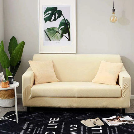 Luxurious Thick Velvet Stretch Sofa Cover - Cozy Elastic Protector for Your Couch - Très Elite
