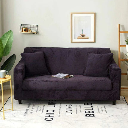 Luxurious Thick Velvet Stretch Sofa Cover - Cozy Elastic Protector for Your Couch - Très Elite