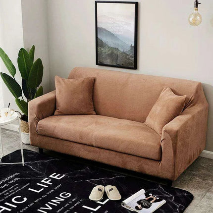 Luxurious Thick Velvet Stretch Sofa Cover - Cozy Elastic Protector for Your Couch - Très Elite