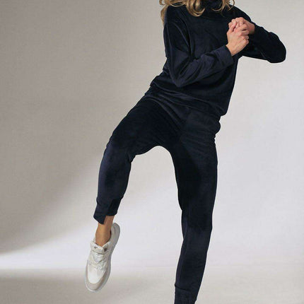Luxurious Velour Lounge Pants with Adjustable Drawstring and Convenient Pockets - Très Elite