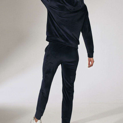 Luxurious Velour Lounge Pants with Adjustable Drawstring and Convenient Pockets - Très Elite