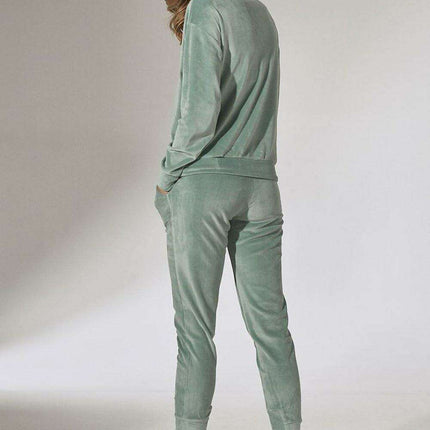 Luxurious Velour Lounge Pants with Adjustable Drawstring and Convenient Pockets - Très Elite
