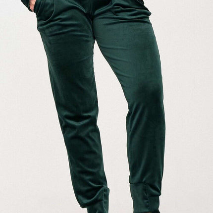 Luxurious Velour Lounge Pants with Adjustable Drawstring and Convenient Pockets - Très Elite