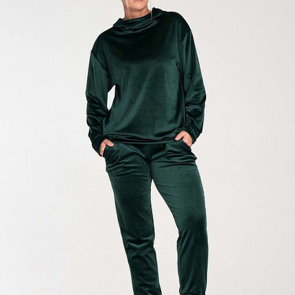 Luxurious Velour Lounge Pants with Adjustable Drawstring and Convenient Pockets - Très Elite