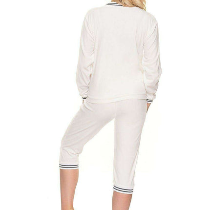 Luxurious Velour Tracksuit Ensemble with Stylish Piping - Très Elite