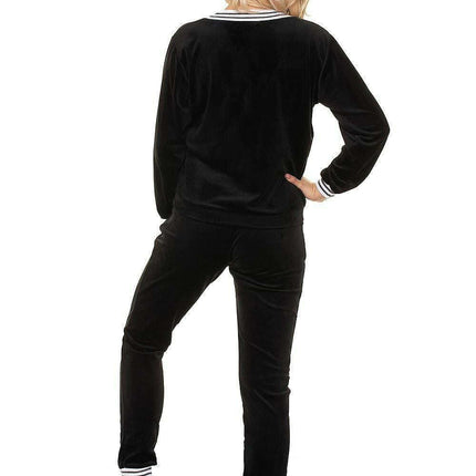 Luxurious Velour V-Neck Lounge Set - Très Elite