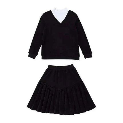 Luxurious Velvet Kids Coordinated Ensemble - Très Elite