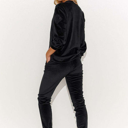 Luxurious Velvet Macadamia Tracksuit Set - Très Elite