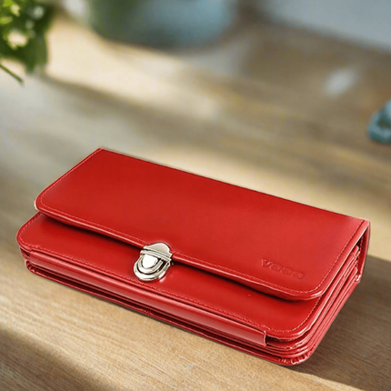 Luxurious Verosoft Leather Wallet with Removable Handle - Stylish and Practical - Très Elite