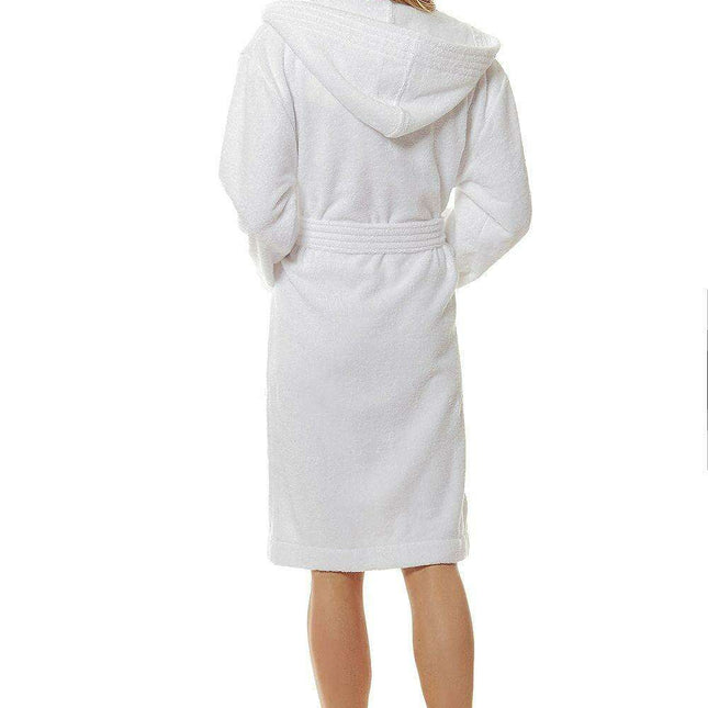 Luxurious Women's Hooded Cotton Bathrobe - L&L Collection