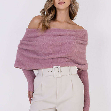 Luxurious Wrap Around Bristle Yarn Sweater MKM - Très Elite