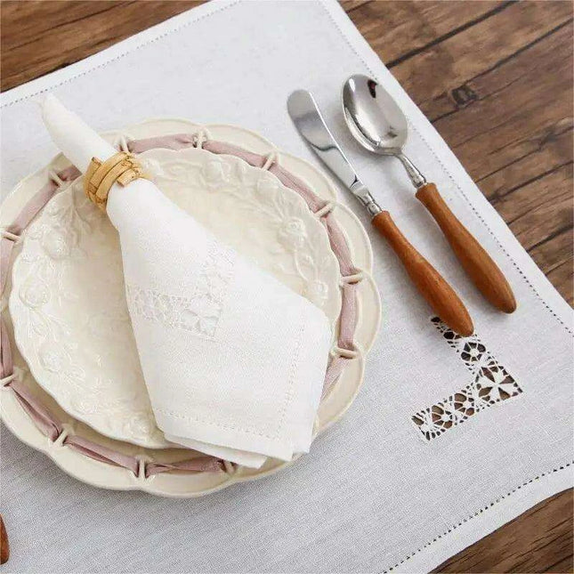 Luxury Artisan Linen Napkin and Placemat Set - 2 Pieces