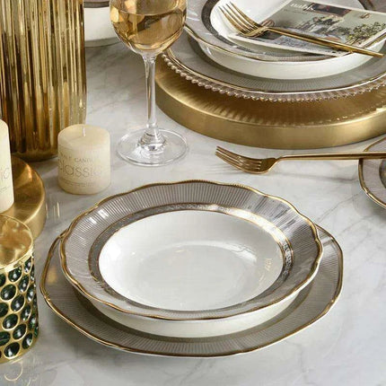 Luxury Bone-Inspired Outdoor Dining Set with Elegant Ceramic Tableware - Très Elite