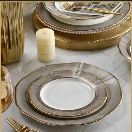 Luxury Bone-Inspired Outdoor Dining Set with Elegant Ceramic Tableware - Très Elite