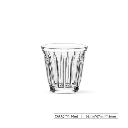 Luxury Borosilicate Glass Coffee Cup Set with Elegant Vacuum-Plated Finish - Très Elite