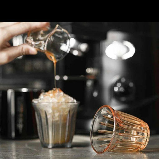 Luxury Borosilicate Glass Coffee Cup Set with Elegant Vacuum-Plated Finish - Très Elite
