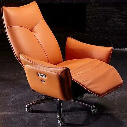 Luxury Cowhide Leather Dual Motor Executive Recliner Office Chair..